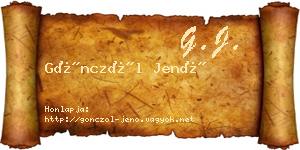 Gönczöl Jenő névjegykártya